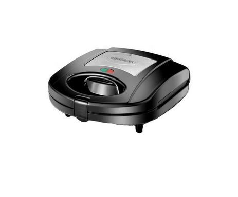 3 In 1 Interchangeable Grill & Waffle& Sandwich Maker 650 - 780 W TS2130-B5 Black