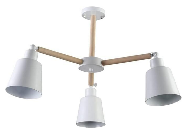 Ceiling Lamp - Metal - White - 60x60x120