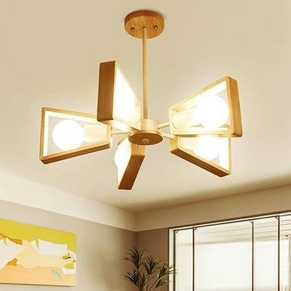 مصباح سقف - معدن - أبيض وبيج - 60 × 60 × 120 سم