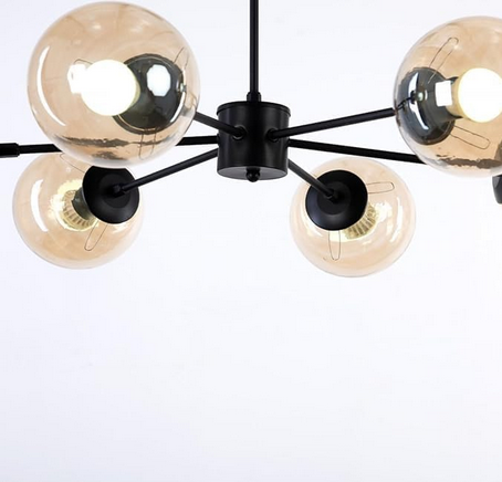 مصباح سقف - معدن - أسود - 40 × 50 × 40 سم