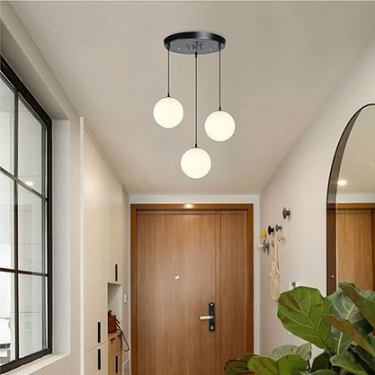 Ceiling Lamp - Metal - Black - 60 x 60 x 120 cm