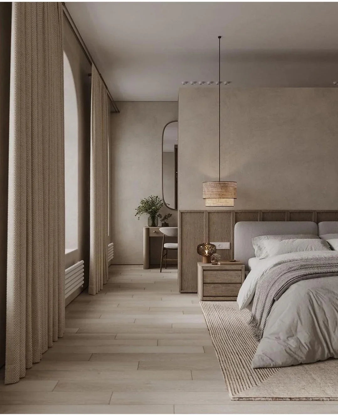 Bed - MDF - Linen - Grey - Multi Sizes - Cataloug