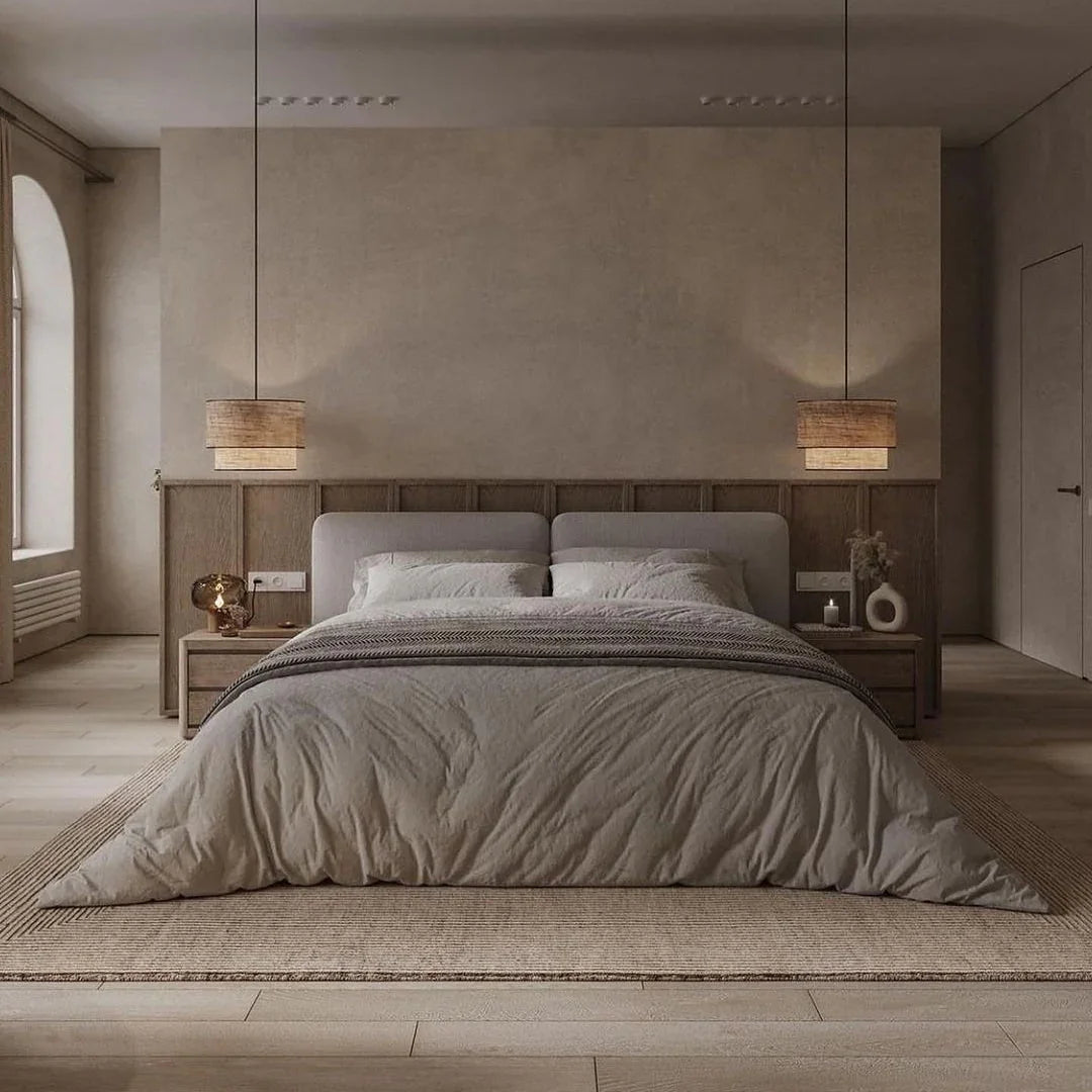 Bed - MDF - Linen - Grey - Multi Sizes - Cataloug