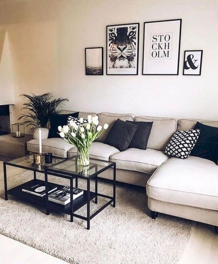 Coffee Table Steel Glass Black