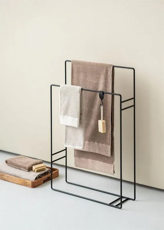 Towel Holder - Steel - Black - 80x60x20 cm - Cataloug