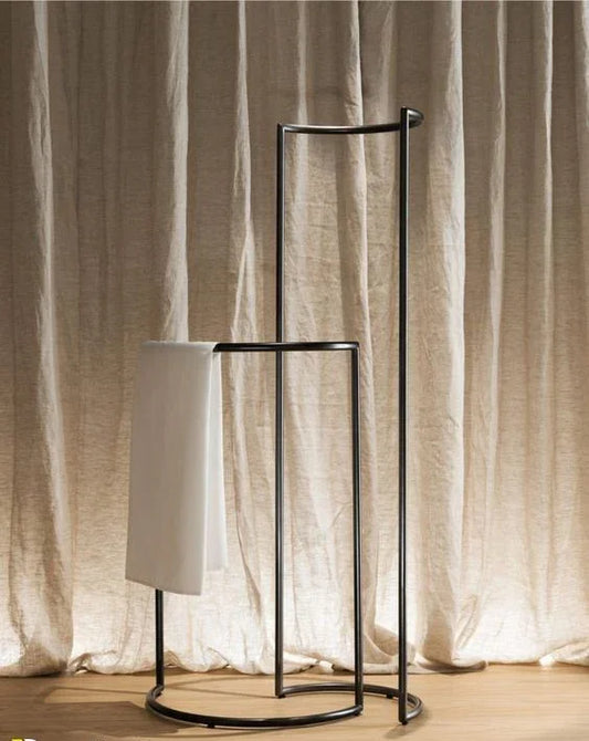 Towel Holder - Steel - Black - 80x45x45 cm - Cataloug