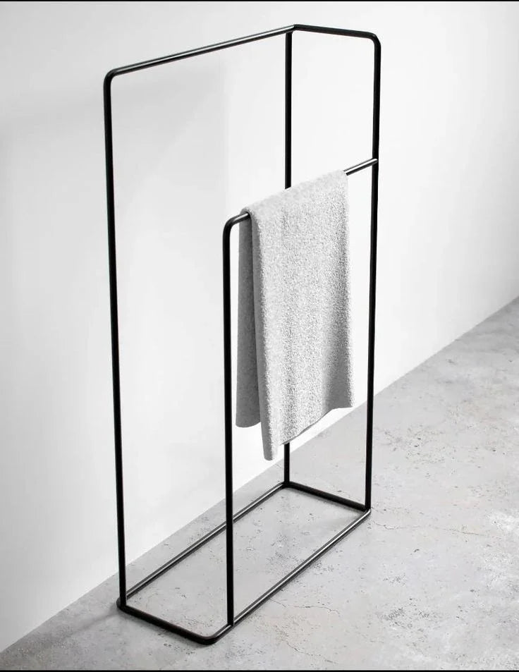 Towel Holder - Steel - Black - 80x60x20 cm - Cataloug