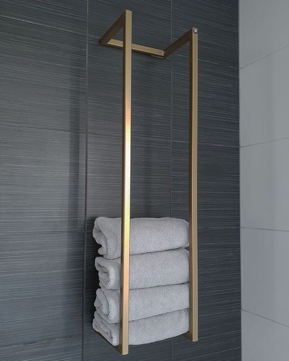 حامل مناشف - فولاذ - ذهبي - ST.TH.200.0010