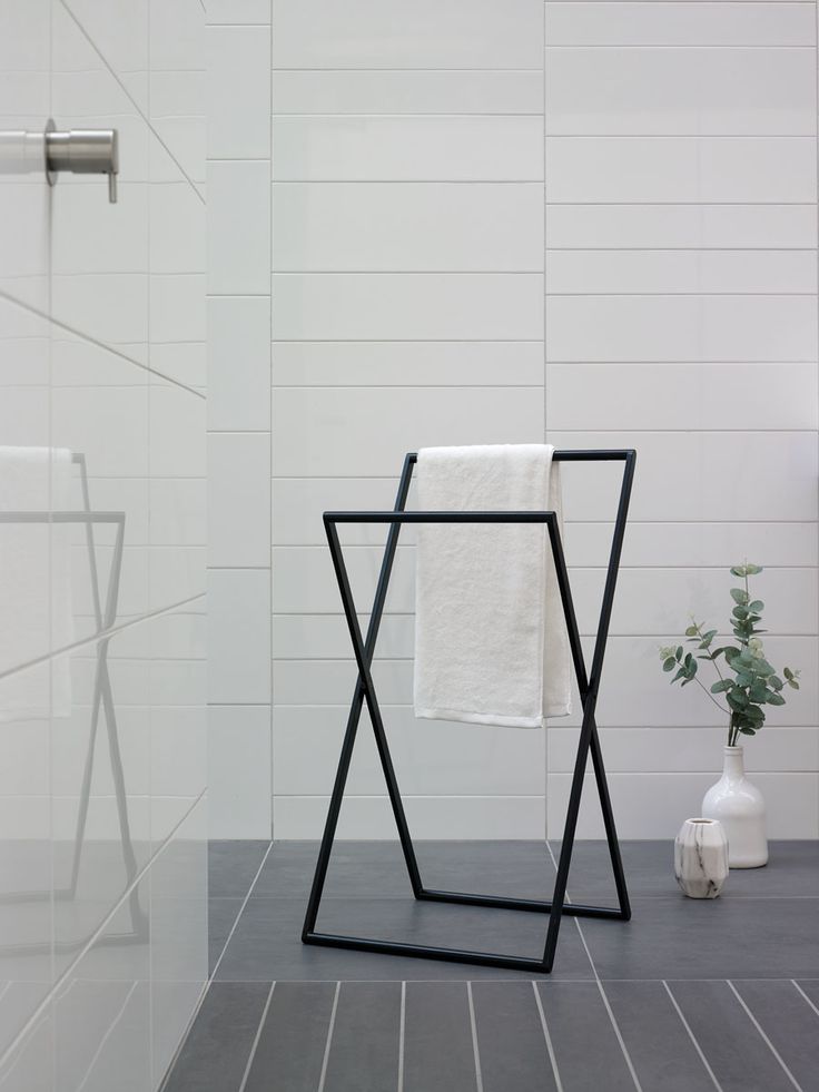 Towel Holder Steel Black
