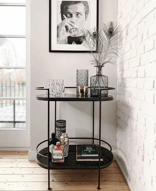 Serving Table - Steel - Black - 80x40x100 cm - Cataloug