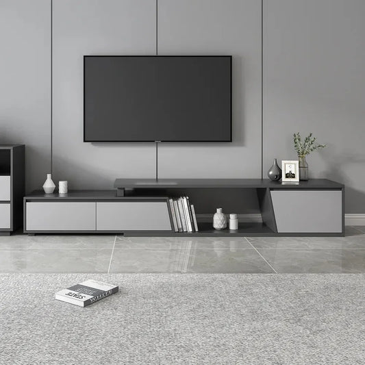 TV Unit - MDF Wood - Grey - 180x40x40 cm - Cataloug