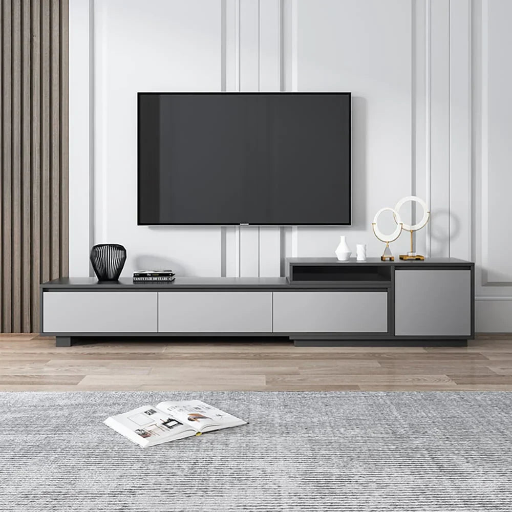 TV Unit - MDF Wood - Grey - 190x40x35 cm - Cataloug