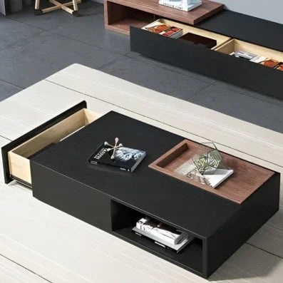 Bundle of TV Table and Coffee Table - MDF wood - Black & Brown - Cataloug