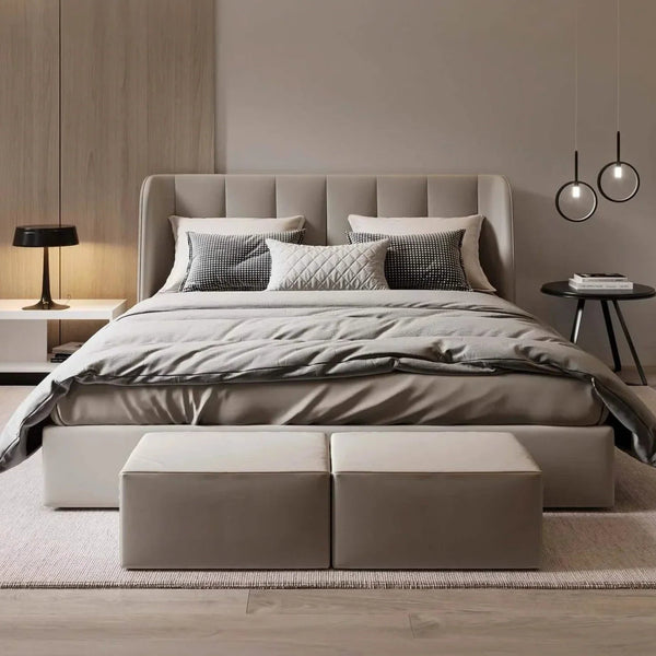 Bed - MDF - Velvet - Multi Sizes - Cataloug