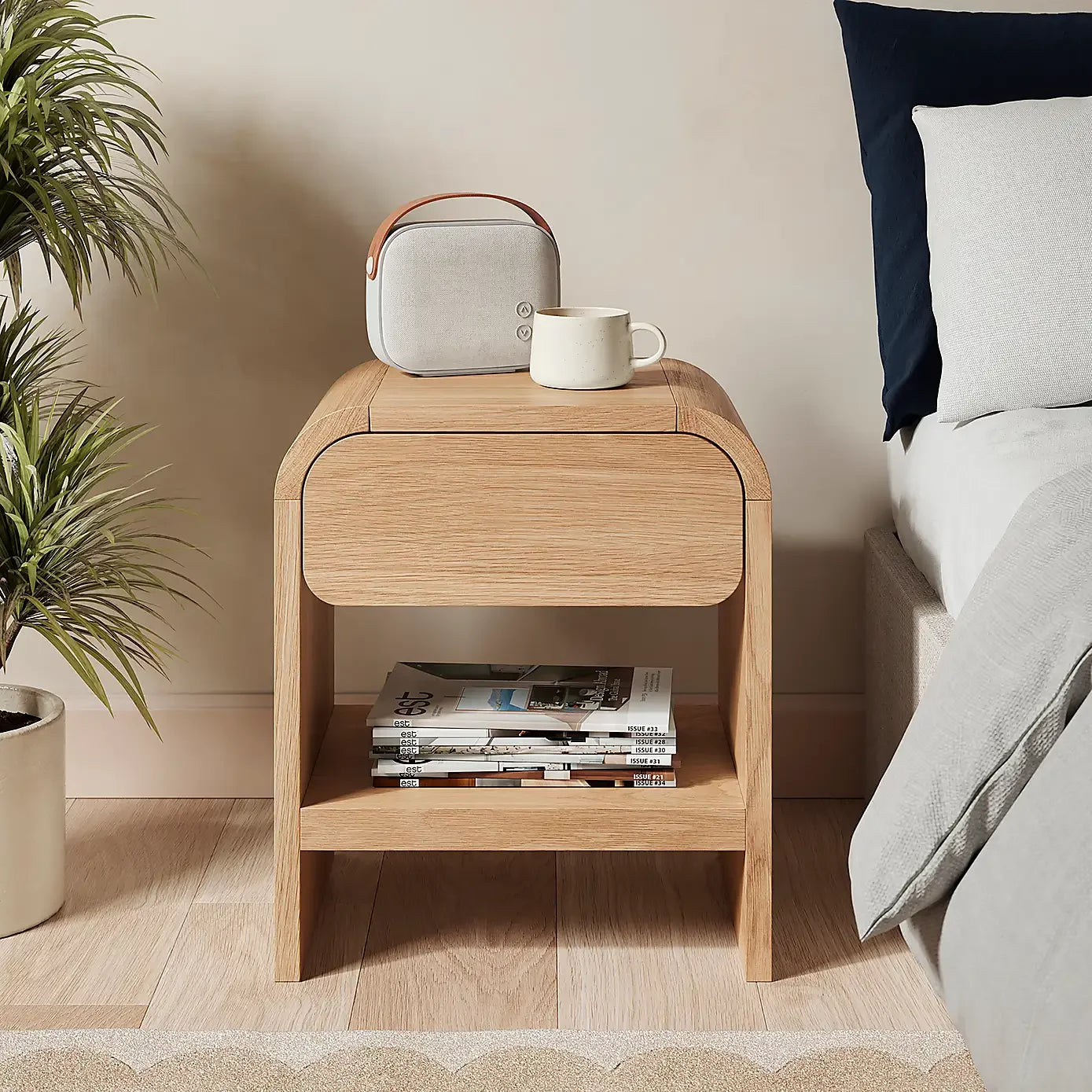 Commode - MDF Wood - Beige - 45x55x35 cm - Cataloug