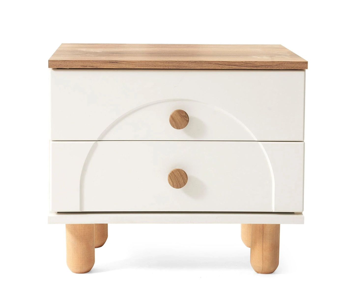 Commode - MDF Wood - White & Beige - 50x40x55 cm - Cataloug