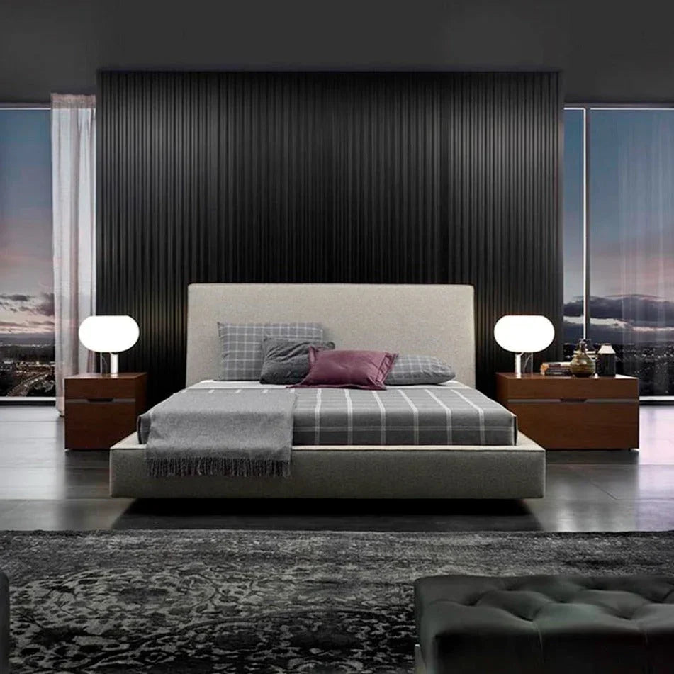 Bed - MDF - Linen - Beige - 180 cm - Cataloug