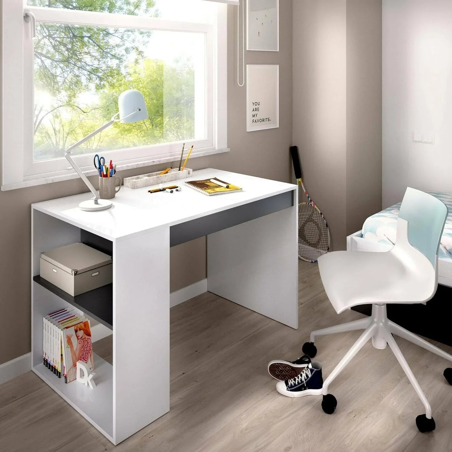 Desk - MDF Wood - Multi color - 100x50x80 cm - Cataloug