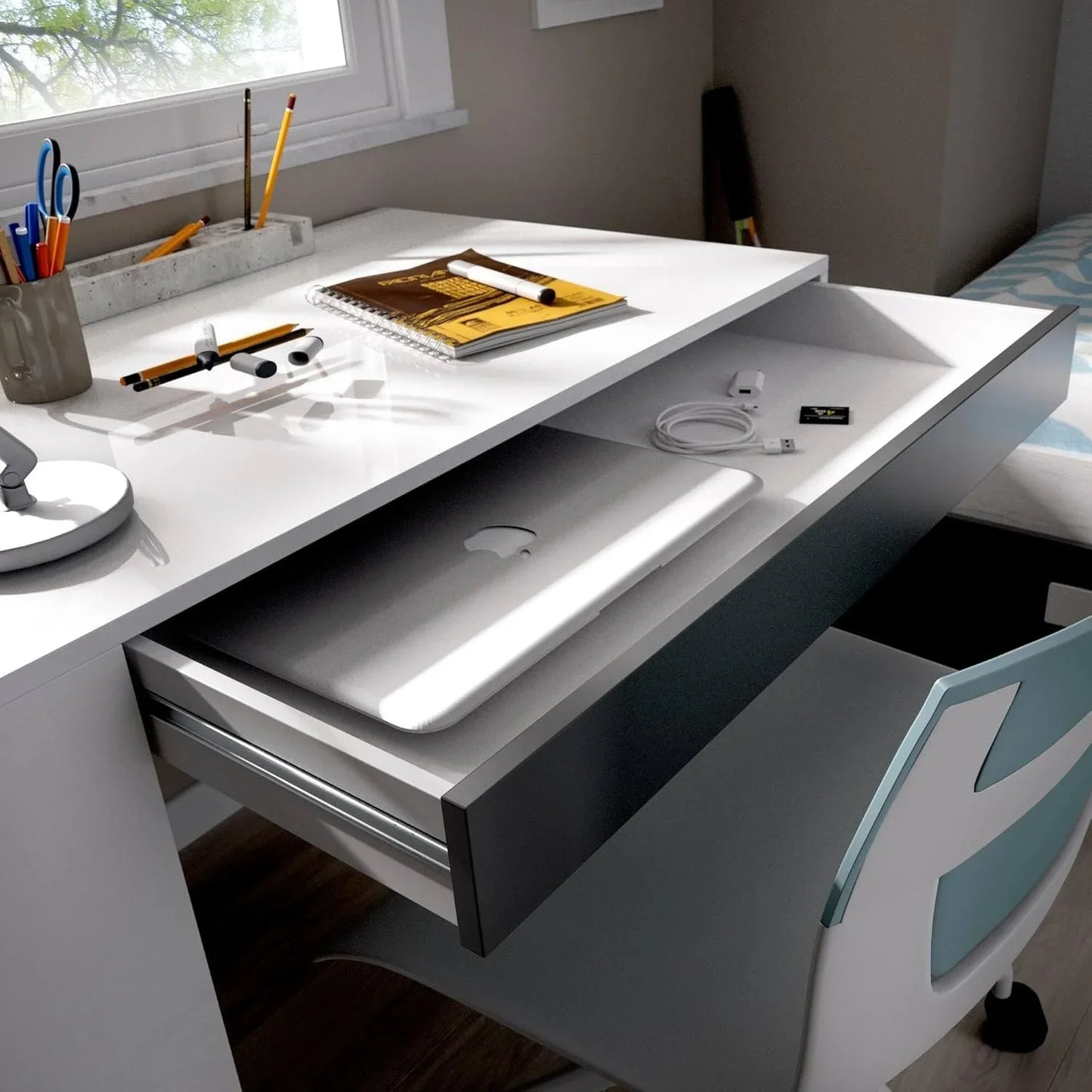 Desk - MDF Wood - Multi color - 100x50x80 cm - Cataloug