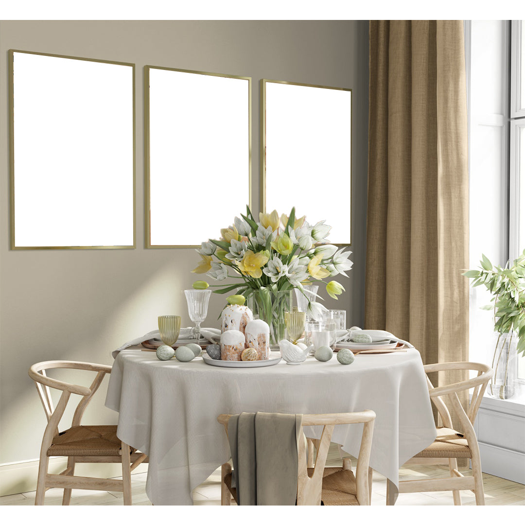 Tableau Set - Multi Color - 3 Pieces - 60x120cm