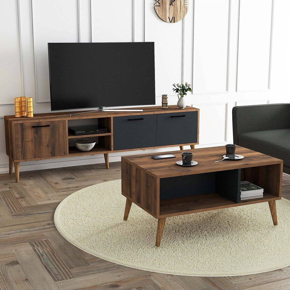 Bundle of TV Table and Coffee Table - Multi Color - Cataloug