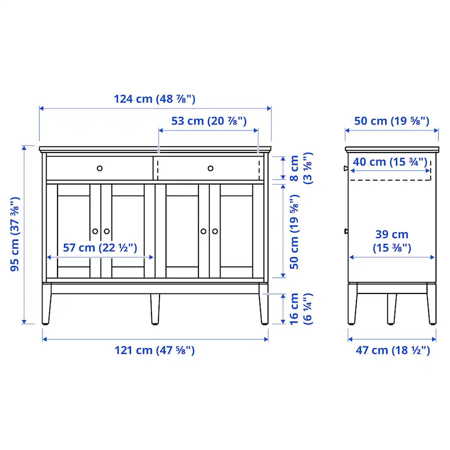 Buffet - MDF Wood - Brown - 162x50x95 cm