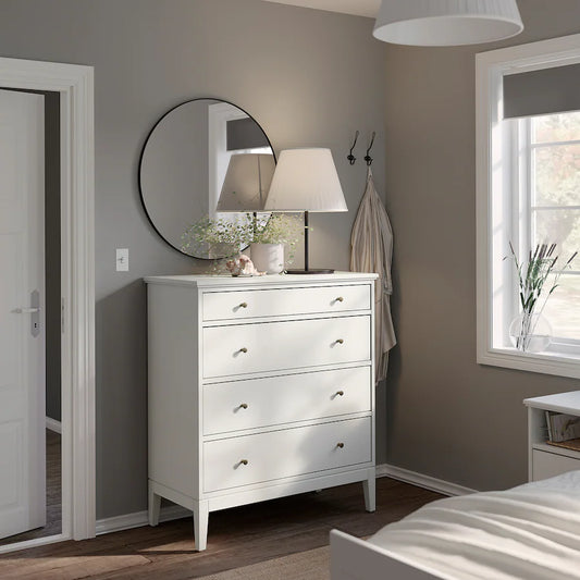 Drawer Unit - MDF Wood - White- 89×118×50 cm
