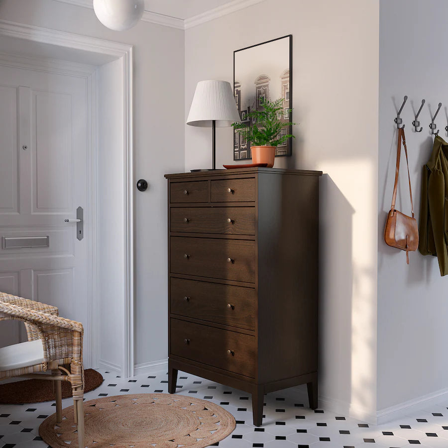 Drawer Unit - MDF Wood - Brown - 84×135×50 cm
