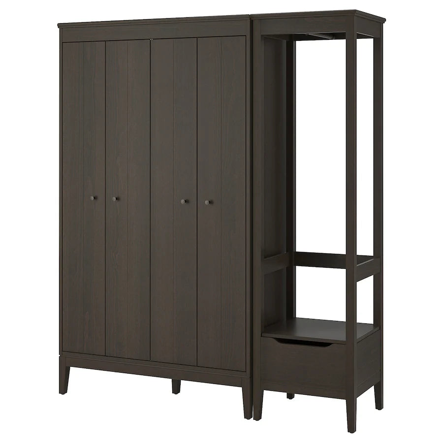 Wardrobe - MDF Wood - Brown -180x59x211 cm