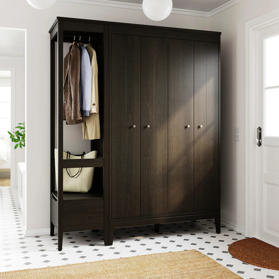 Wardrobe - MDF Wood - Brown -180x59x211 cm