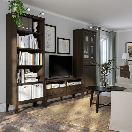 مكتبه - خشب MDF - بني - 246 × 40 × 211 سم