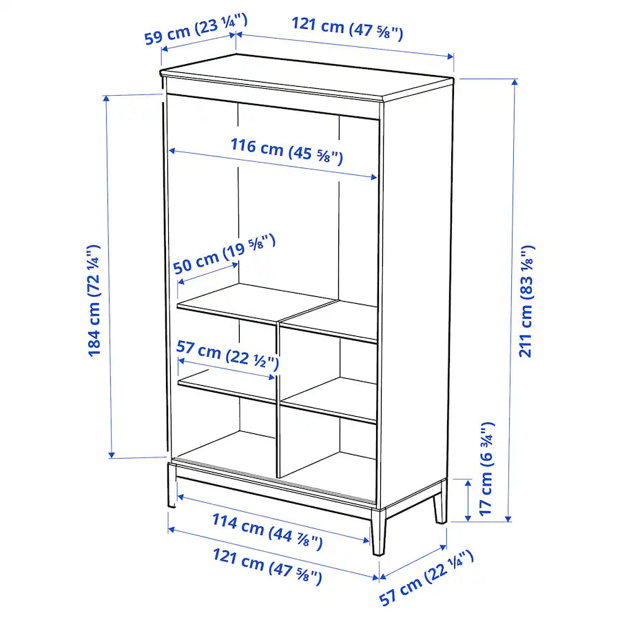 Wardrobe - MDF Wood - White - 121x59x211 cm