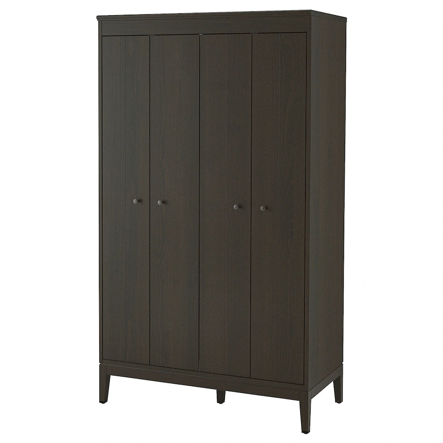 Wardrobe - MDF Wood - Brown - 121x59x211 cm