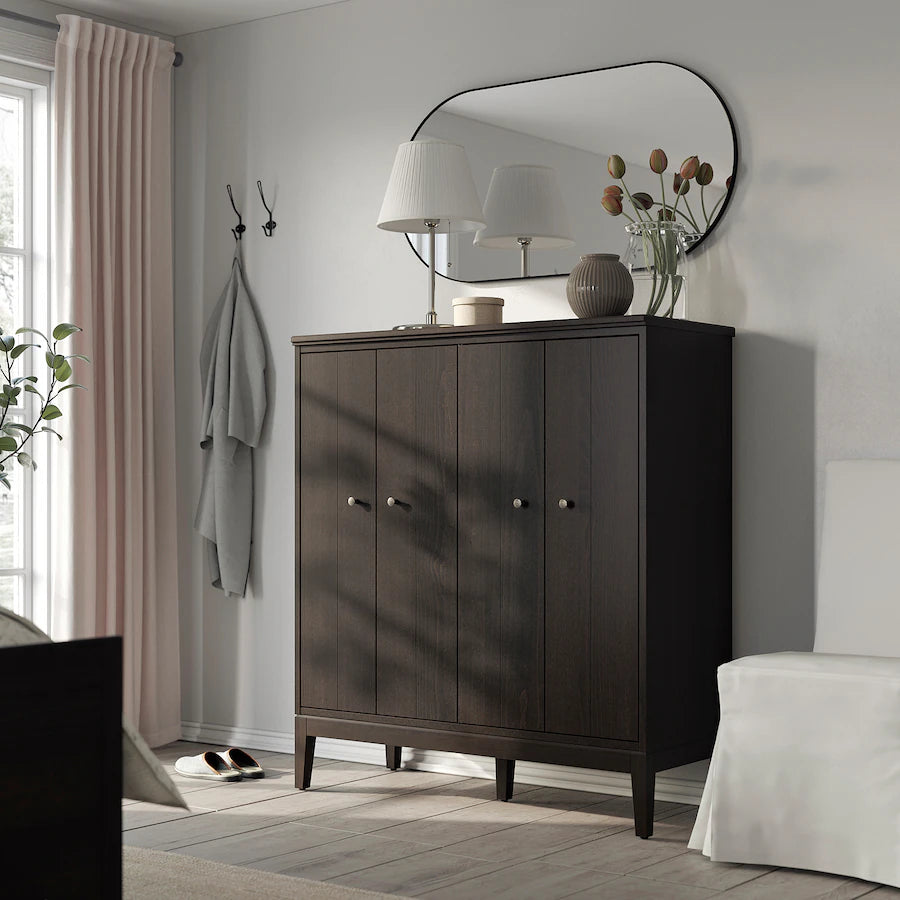 Cabinet - MDF Wood - Brown - 121x50x135 cm