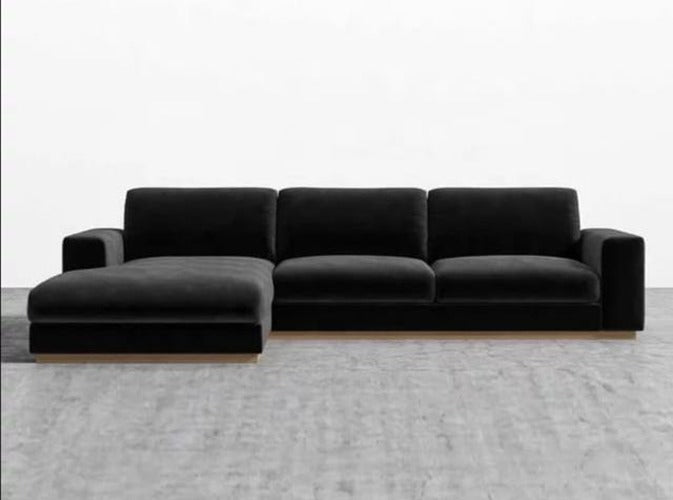 أريكة - خشب زان - مخمل - أسود - BW.SO.503.0019