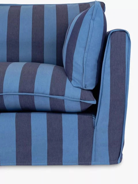 Sofa - Natural Wood - Linen - Multi Color - 230 x 97 x 90 cm