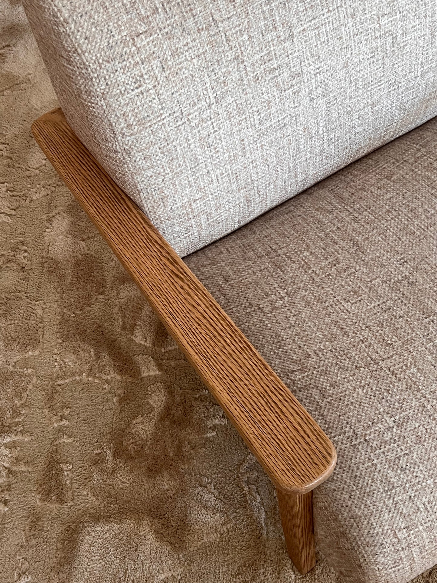 Chair - Oak Wood - Linen- Multi color - 85x85x90 cm - Cataloug