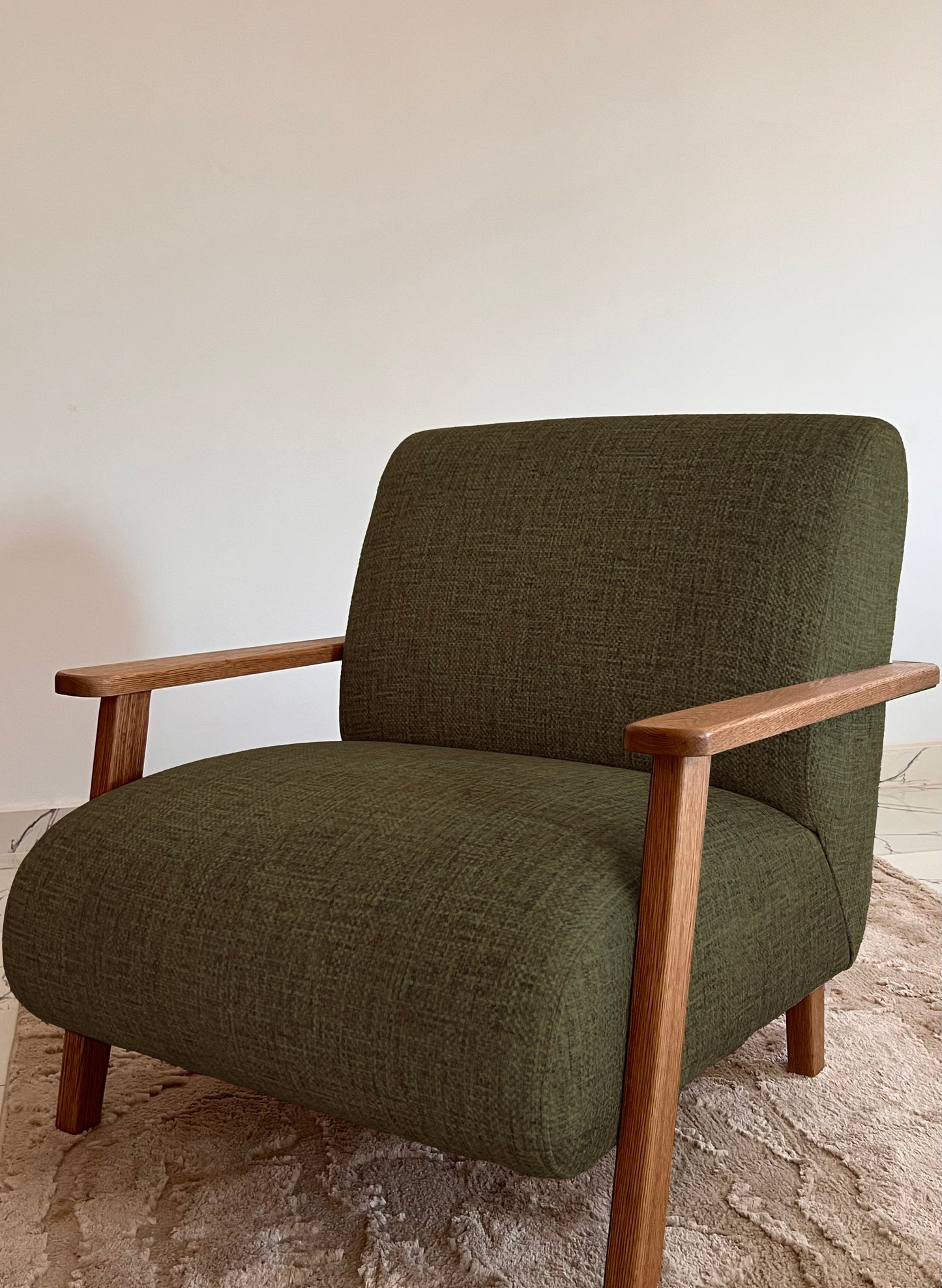 Chair - Oak Wood - Linen- Multi color - 85x85x90 cm - Cataloug