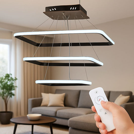 Chandelier - Metal & Plastic - Black - 60×60×60 cm