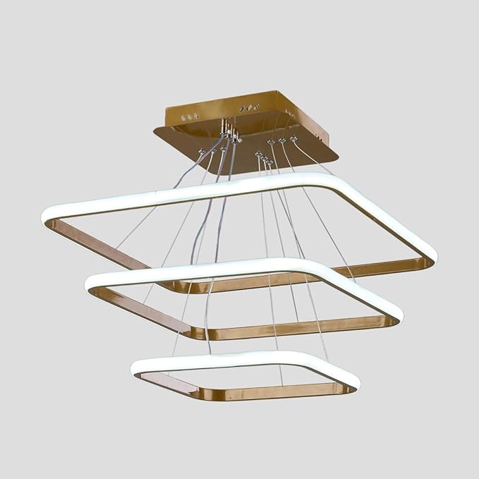 Chandelier - Metal & Plastic - Gold - 60×60×60 cm