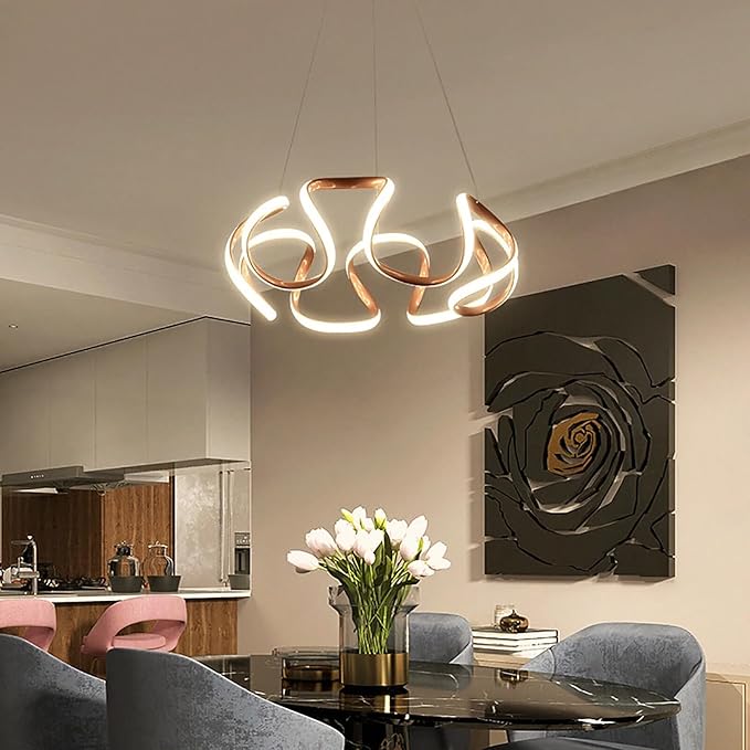 Chandelier - Metal & Plastic - Black - 60×60×60 cm