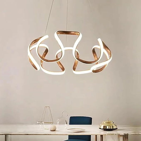 Chandelier - Metal & Plastic - Black - 60×60×60 cm