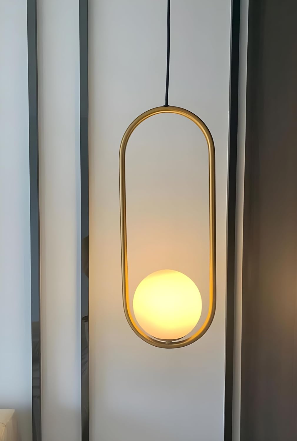 Ceiling Lamp - Metal - Gold - 60×20×100 cm