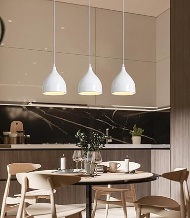 Ceiling Lamp - Aluminum - White & Black  - 50×50×50 cm