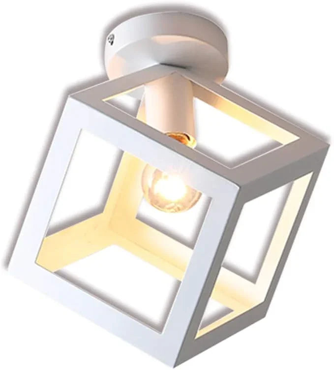 Ceiling Lamp - Metal - White - 30×30×30 cm