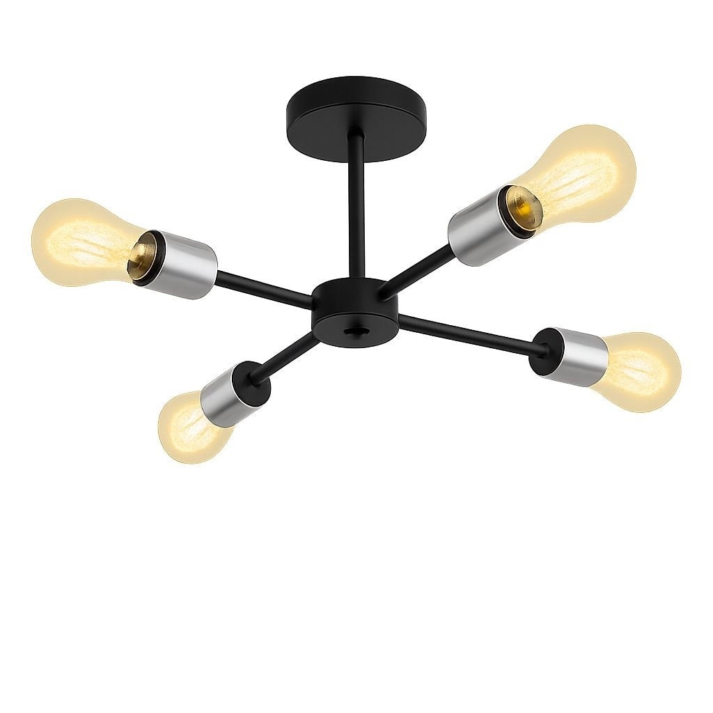 Chandelier - Metal - Black & Grey - 40×50×40 cm