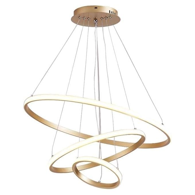 ثريا - معدن - بلاستيك - دهبي - 60×60×60 سم