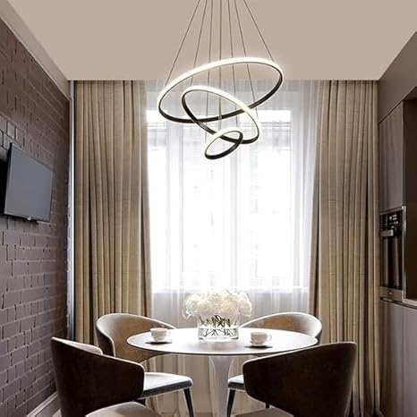 Chandelier - Metal & Plastic - Black - 60×60×60 cm