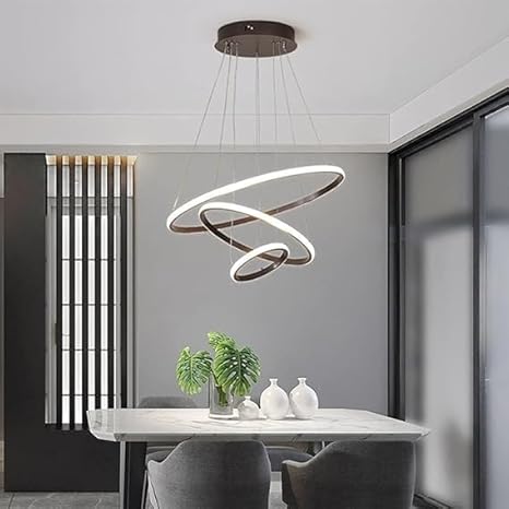 Chandelier - Metal & Plastic - Black - 60×60×60 cm