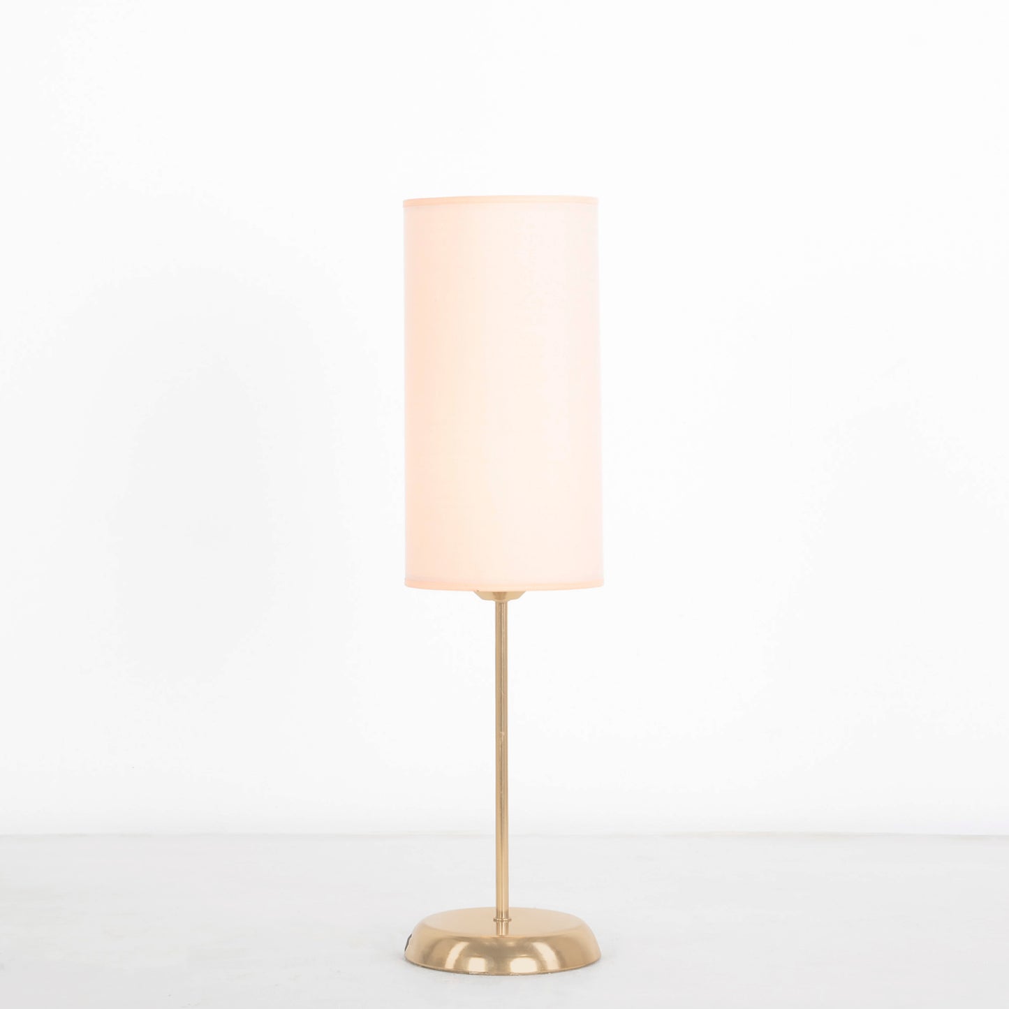 Desk Lamp - Metal & Linen - Gold & White - 45 x 13 cm